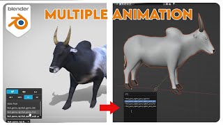 How to Import multiple animations of a single model in Blender [upl. by Reerg306]