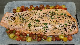 Recette facile rapide de saumon au four [upl. by Slin152]