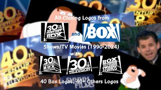 All Closing Logos from 30th Century Box Shows 19902024 [upl. by Niltiac]