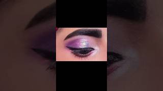 Purple glitter eye look  Purple glitter eyeshadow tutorial  eye makeup tutorial purple eyeshadow [upl. by Lenahs]