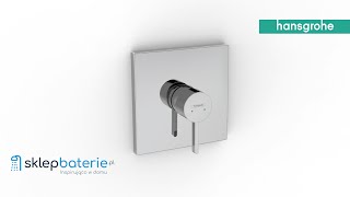 Hansgrohe Finoris Bateria prysznicowa do montażu podtynkowego Chrom Czarny Biały  SklepBateriepl [upl. by Chui]