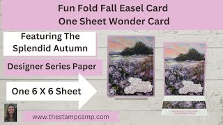 Fall Fun Fold Flip Up Flip Out One Sheet Wonder With Splendid Autumn Designer Series Paper [upl. by Ocsic]