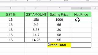 how to calculate gst in excel with example gst calculation in excel [upl. by Velasco820]