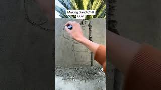 sand sandcastle sandsculpture chillguy chillguys meme trending viral oddlysatisfying [upl. by Ahsen]