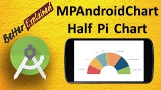 MPAndroidChart Tutorial Better Than Android GraphView 6 Animated Colorful Half Pie Chart [upl. by Hoye949]