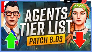 NEW Agent Tier List Patch 803  Chamber META is BACK  Valorant Guide [upl. by Eelirem44]