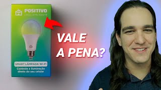 Smart Lâmpada WiFi Positivo Casa Inteligente Unboxing Configuração APP  Alexa amp Análise [upl. by Eyllek]