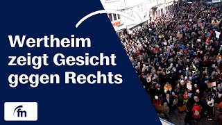 quotWertheim zeigt Gesichtquot gegen Rechtsextremismus  by Fränkische Nachrichten [upl. by Ahsets]