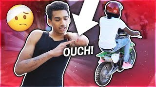 OUCH HE FALLS OFF THE DIRT BIKE   BRAAP VLOGS [upl. by Kizzie155]