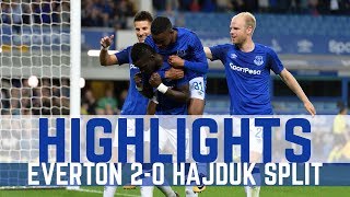 HIGHLIGHTS EVERTON 20 HAJDUK SPLIT  EUROPA LEAGUE PLAYOFF FIRST LEG [upl. by Noxaj]