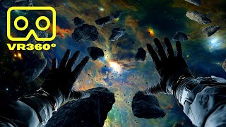 360° 3D VR Asteroid Spacewalk  Relaxing Space Experience 5 mins 8K [upl. by Alfonse431]