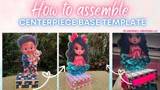 How to Assemble Centerpiece base template by Andrinas Kreations llc [upl. by Assinna]