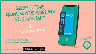 Recharger son passe Navigo avec lappli RATP cest désormais possible avec un iPhone   RATP [upl. by Eixirt]