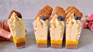 Lotus Biscoff and Mango no bake dessert shooters Easy and Yummy mini dessert cups [upl. by Olivann394]