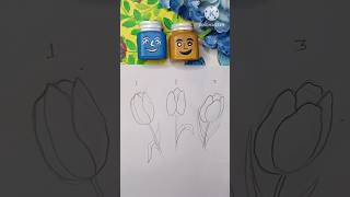 Easy flower drawing tutorial for beginners creativeart satisfying [upl. by Markman]