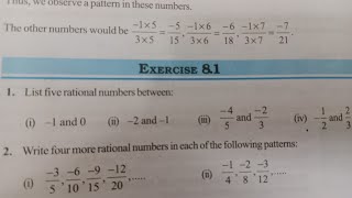 class 7th Exercise 81Rational numbersQuestion no710 [upl. by Aneem]