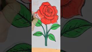 How to draw a rose flower drawingsshort​ drawing​reelsvideosatisfying trendingshortsdrawing [upl. by Ynohtnakram]