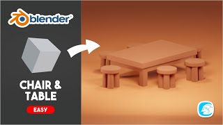 Tutorial Modeling Wooden Table and Chair Blender 3D  Blender 30 [upl. by Mccully842]