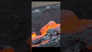 Fast running lava in Iceland Basaltic lava flows [upl. by Jowett]