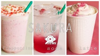 【ASMR・NoBGM】サクラ咲く！桜SAKURAさくらドリンク3種〜3 Kinds of Cherry Blossam Drinks〜【料理レシピはParty Kitchen🎉】 [upl. by Icrad]