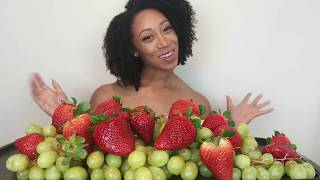 BERRIES GRAPE amp STRAWBERRY FRUIT MUKBANG [upl. by Ahseyk]