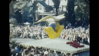 1946 Rose Bowl CA Parade in Original Color WWII [upl. by Jemena]