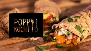 Popp kocht  Burritos mit Guacamole Salsa und Hähnchen [upl. by Ninnahc693]