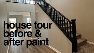 Empty House Tour  Sherwin Williams Greige Paint Colors Repose Gray Dorian Gray Urbane Bronze [upl. by Nitsraek]