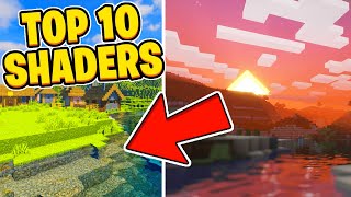 Top 10 Shaders for Minecraft Bedrock 121 Android IOS Xbox One Ps4 MCPE [upl. by Efioa]