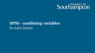 SPSS Combining variables [upl. by Naujat601]