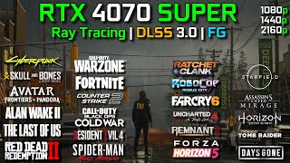 RTX 4070 SUPER  RYZEN 7 7800X3D  Test in 25 Games  1080p  1440p  4K  Detailed Test [upl. by Sorenson]