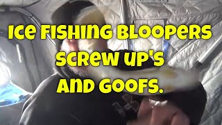 Ice Fishing 2021 Bloopers Screw Ups and Blunders [upl. by Odnanref]