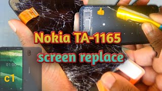 Nokia TA1165 screen replacement  c1 LCD display and touch replacement  nokia [upl. by Duster]