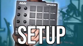 Setting up Akai MPD218 for drums in a DAW ReaperEzDrummerFree DrumVST [upl. by Notterb]