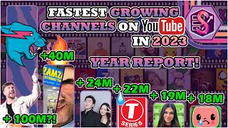 The Most Subscribers Gained on YouTube in 2023 [upl. by Krause]