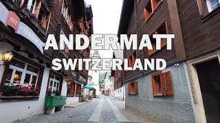 Andermatt Switzerland  Driving in Cloudy Day 4K [upl. by Ellenaej]