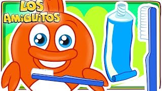 Canción de Cepillo Sus Dientes Ahora  Cancion Infantil  Los Amiguitos [upl. by Killarney]