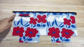 How to make a beautiful pouch bag  Diy easy sew cloth bag at home [upl. by Ovid]