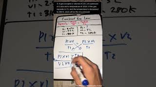 Combined Gas Law 4  Practice Problem Solving CSEReview reels mathematics [upl. by Annahpos]