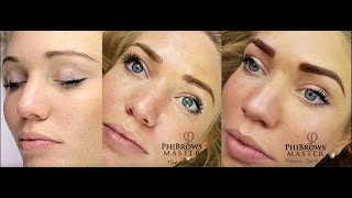 Microblading  shading with U blade [upl. by Enyalahs]