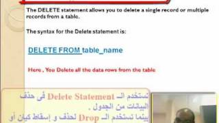 Oracle SQL The Delete Statement تعليم أوراكل [upl. by Garland520]