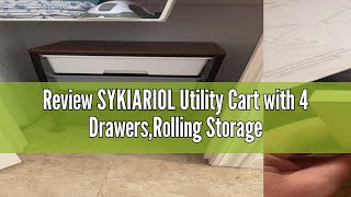 Review SYKIARIOL Utility Cart with 4 DrawersRolling Storage Cart with DrawersStorage Rolling Drawe [upl. by Netsreik802]