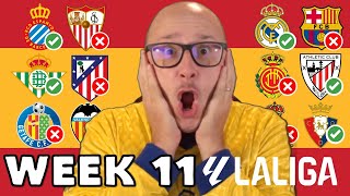 202425 LA LIGA PREDICTIONS  WEEK 11 [upl. by Cressi]