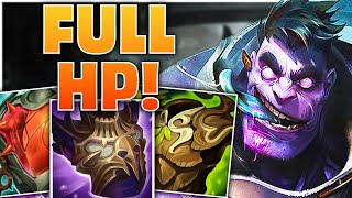 Full HP Dr Mundo Jungle Build  Heartsteal Warmogs Armor Overlords Bloodmail  LoL Gameplay [upl. by Gnim389]