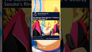 The Moment When Boruto 😈 Destroy Sasukes Rinnegan ❤️‍🩹  viralshort [upl. by Haiacim]