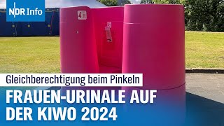 Keine Schlange mehr vor den FrauenWCs So funktionieren die Urinale auf der KiWo 2024  NDR Info [upl. by Nyleda]