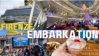 Carnival Firenze Embarkation Important Things To Know NO SELF LAUNDRY What To Expect Tips [upl. by Esirehc]