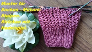 301Muster für Socken  MützenSlulpenLoop Tutorial [upl. by Eustacia37]