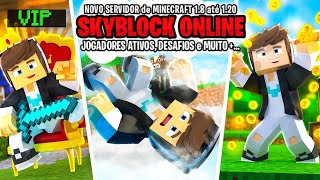 ESSE E O MELHOR SERVIDOR de SKYBLOCK para MINECRAFT JAVA e BEDROCK [upl. by Gittle499]