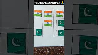 🇮🇳♥️🇵🇰 flag drawing viralshort youtubeshorts youtube ytshortsvideo [upl. by Haididej]